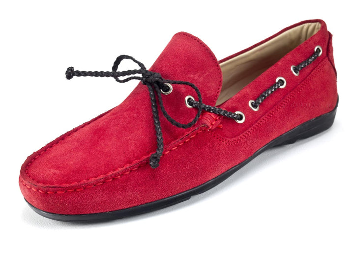 ステファノガンバ モカシン ロッソ（レッド） STEFANO GAMBA 6613 VELOUR ROSSO