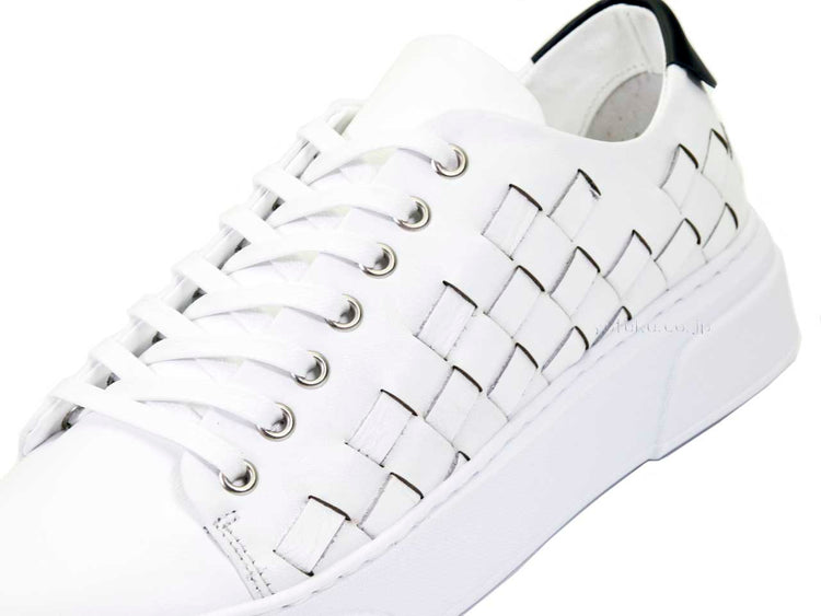 Dino Draghi 2575 leather sneakers Dino Draghi 2575 NAPPA INTRECCIO GRANDE BIANCO