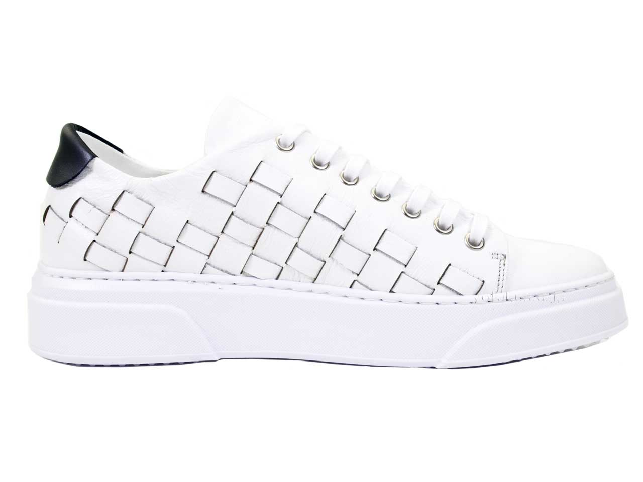 Dino Draghi 2575 leather sneakers Dino Draghi 2575 NAPPA INTRECCIO GRANDE BIANCO
