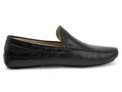 Stefano Gamba 鱷魚皮莫卡辛鞋 黑色 STEFANO GAMBA 7400 COCCODRILLO 黑色