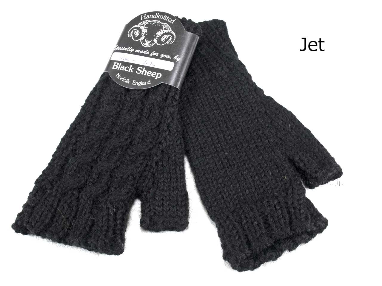 ブラックシープ フィンガーレス ミトン BLACK SHEEP CFM08A（手編み指無しミトン）jet