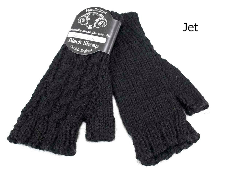 ブラックシープ フィンガーレス ミトン BLACK SHEEP CFM08A（手編み指無しミトン）jet