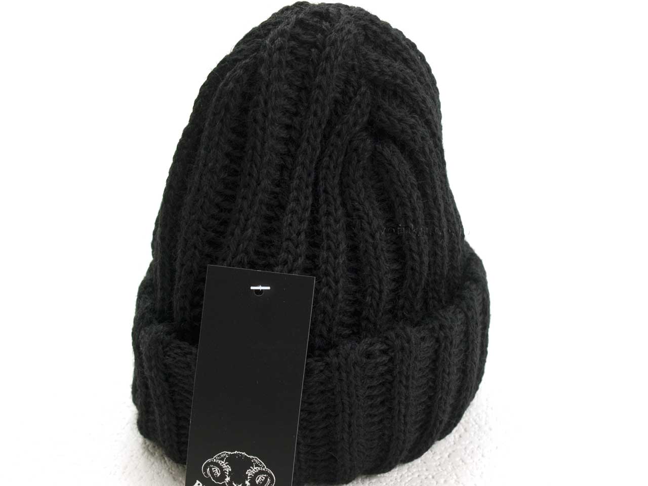 ブラックシープ ワッチキャップ BLACK SHEEP 320/12(針抜きゴム編み)jet