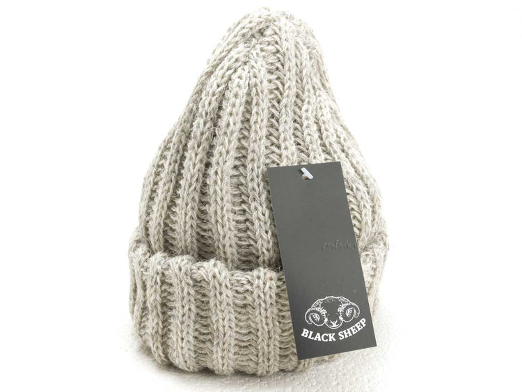 ブラックシープ ワッチキャップ BLACK SHEEP 320/12(針抜きゴム編み)lightdreywelsh