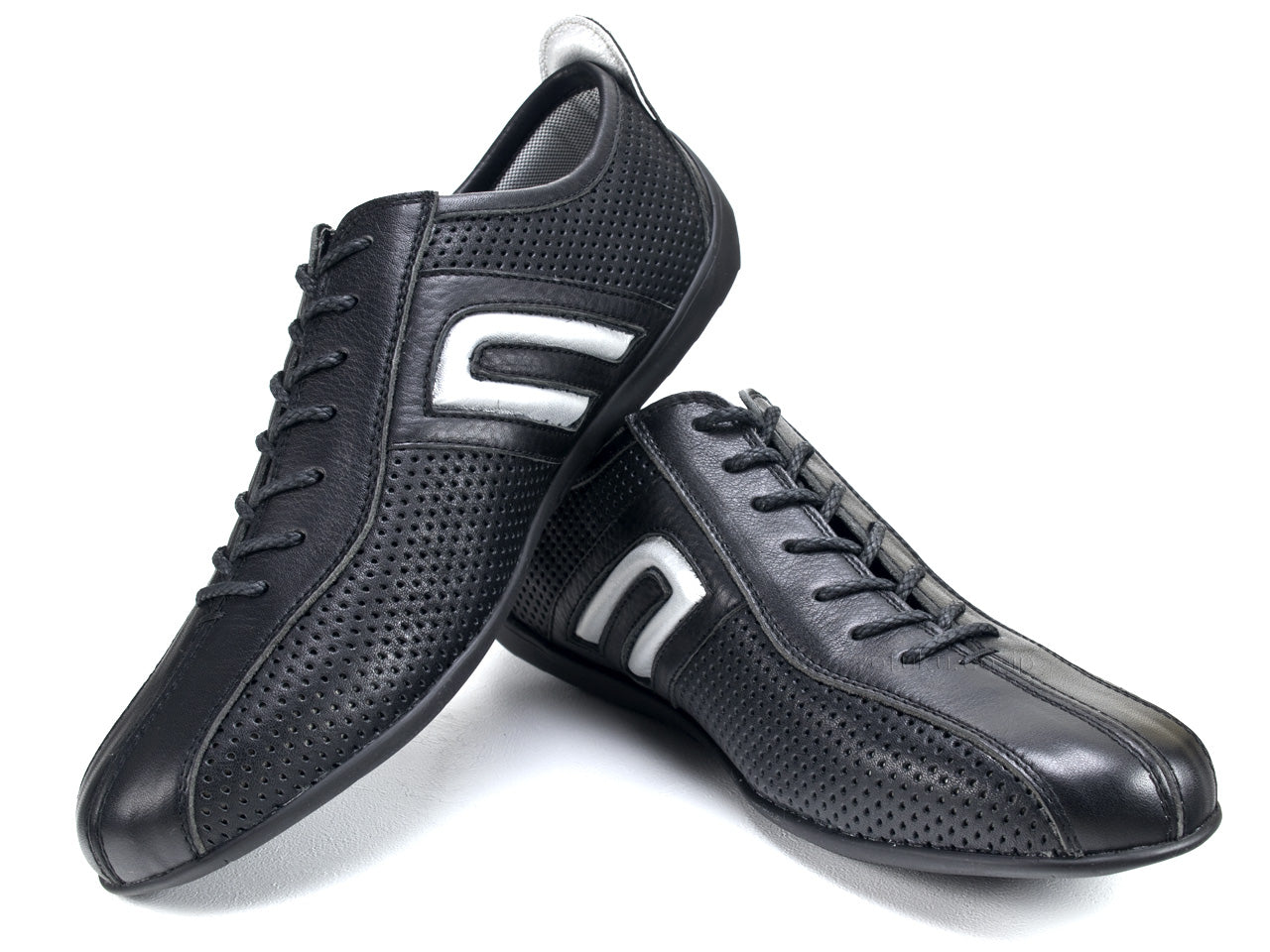 Negroni Corsa Punching Leather Black negroni CORSA PUNCHING LEATHER 15962 BLP/SV