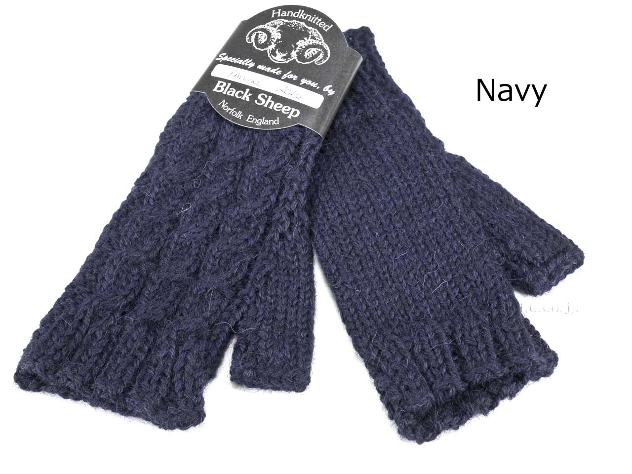ブラックシープ フィンガーレス ミトン BLACK SHEEP CFM08A（手編み指無しミトン）nvy