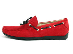 Stefano Gamba Moccasin Rosso (Red) STEFANO GAMBA 6613 VELOR ROSSO