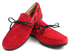 Stefano Gamba Moccasin Rosso (Red) STEFANO GAMBA 6613 VELOR ROSSO