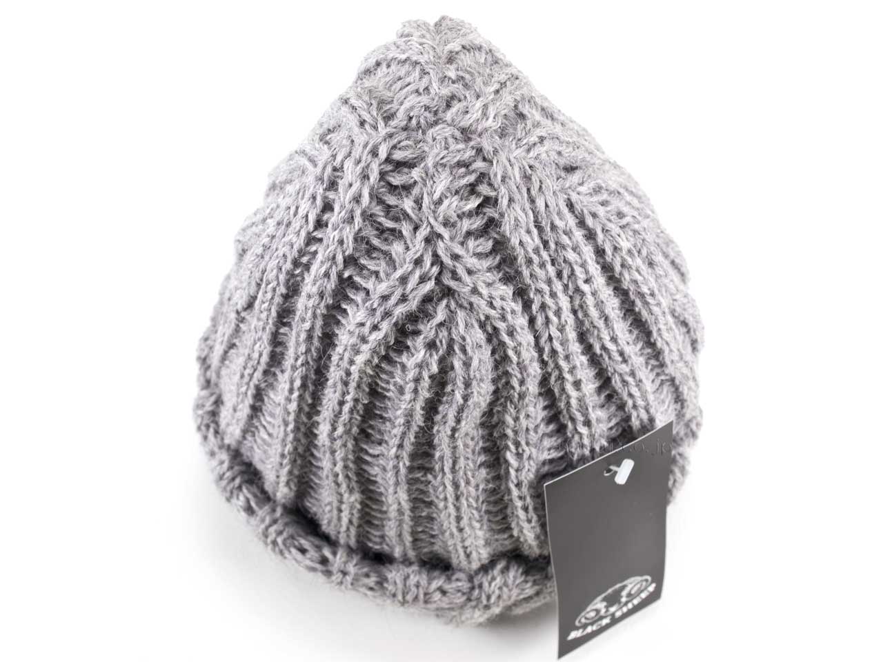 ブラックシープ ワッチキャップ BLACK SHEEP 320/12(針抜きゴム編み)smoke