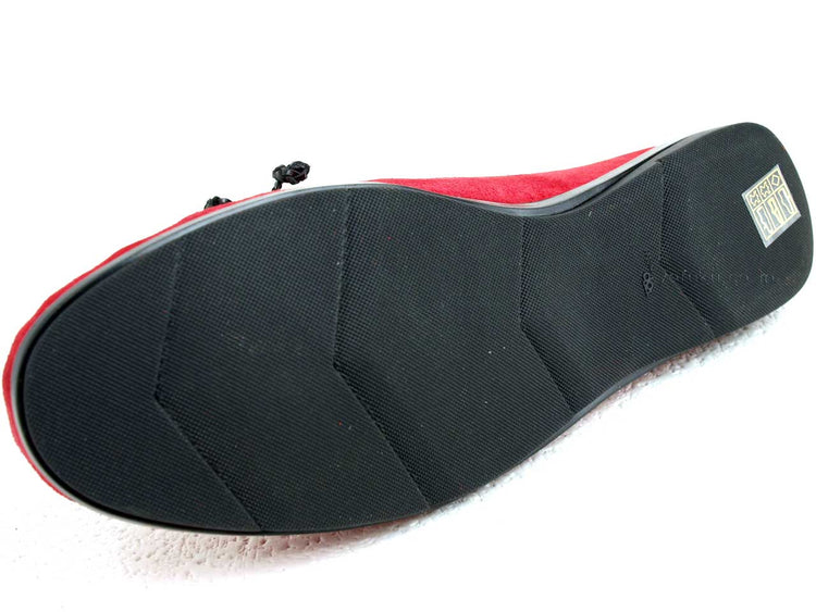 ステファノガンバ モカシン ロッソ（レッド） STEFANO GAMBA 6613 VELOUR ROSSO