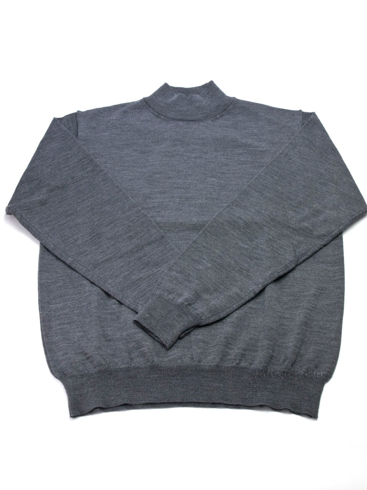 SUZUKIオリジナル SZ03 スーパーエキストラファインメリノ ハイネック セーター グレー