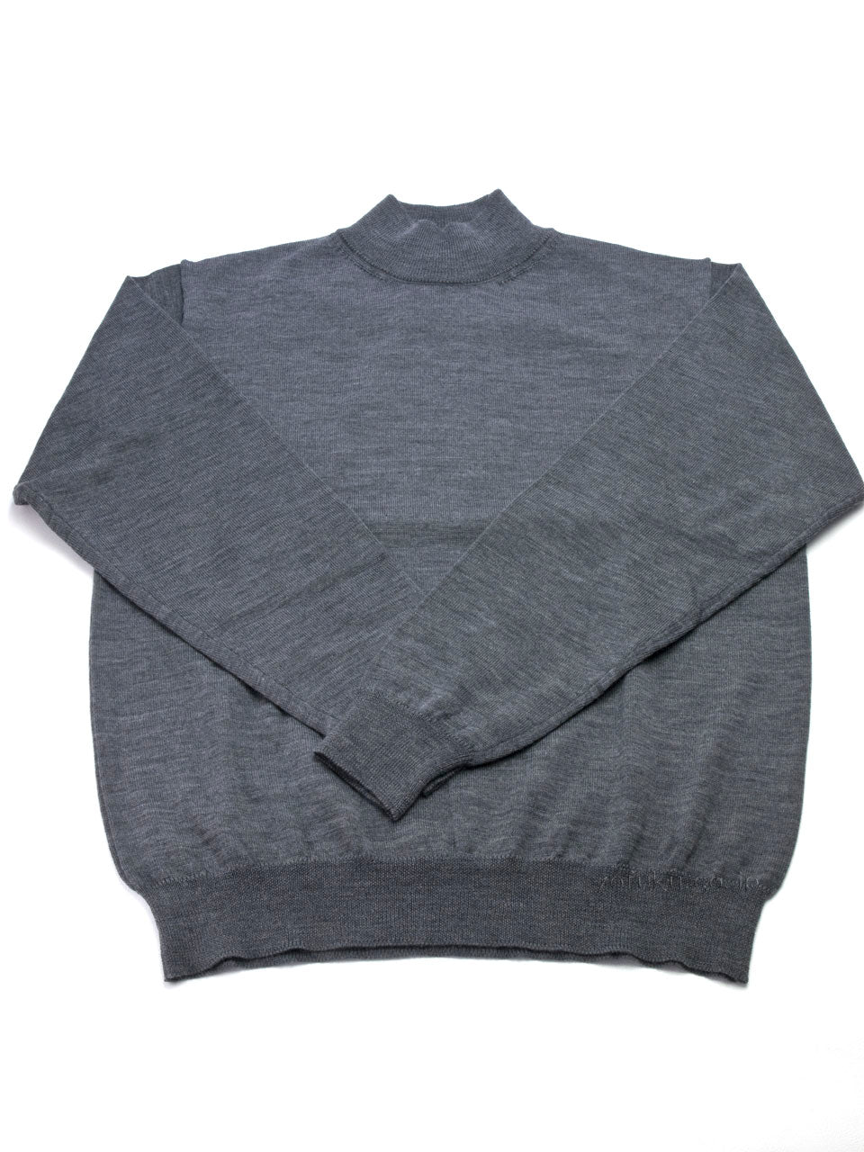 SUZUKIオリジナル SZ03 スーパーエキストラファインメリノ ハイネック セーター グレー