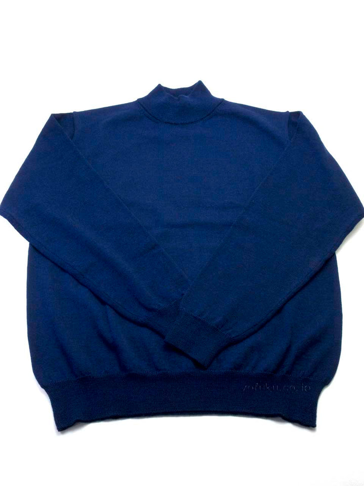 SUZUKIオリジナル SZ03 スーパーエキストラファインメリノ ハイネック セーター ネイビー