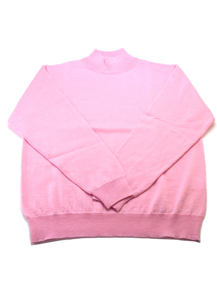 SUZUKIオリジナル SZ03 スーパーエキストラファインメリノ ハイネック セーター ピンク