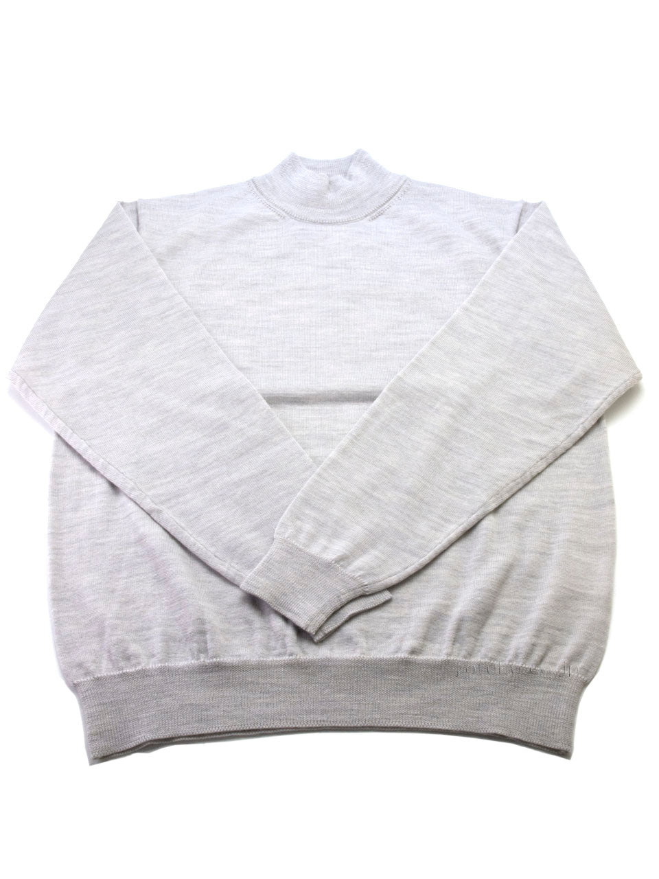 SUZUKIオリジナル SZ03 スーパーエキストラファインメリノ ハイネック セーター シルバーグレー