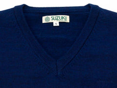 SUZUKIオリジナル SZ04 スーパーエキストラファインメリノ Vネック セーター