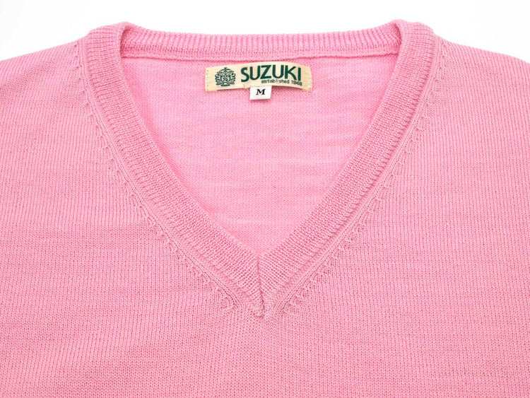 SUZUKIオリジナル SZ04 スーパーエキストラファインメリノ Vネック セーター