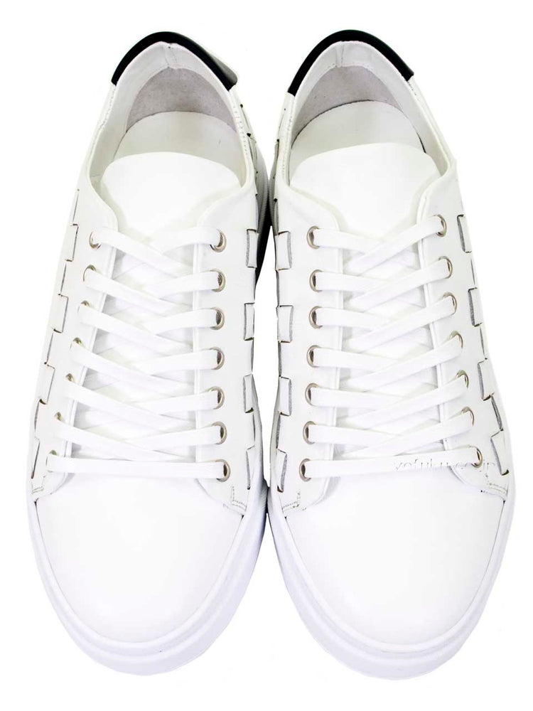 Dino Draghi 2575 leather sneakers Dino Draghi 2575 NAPPA INTRECCIO GRANDE BIANCO